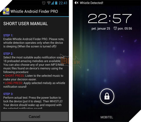 Huýt sáo để bật hay tìm điện thoại 3
