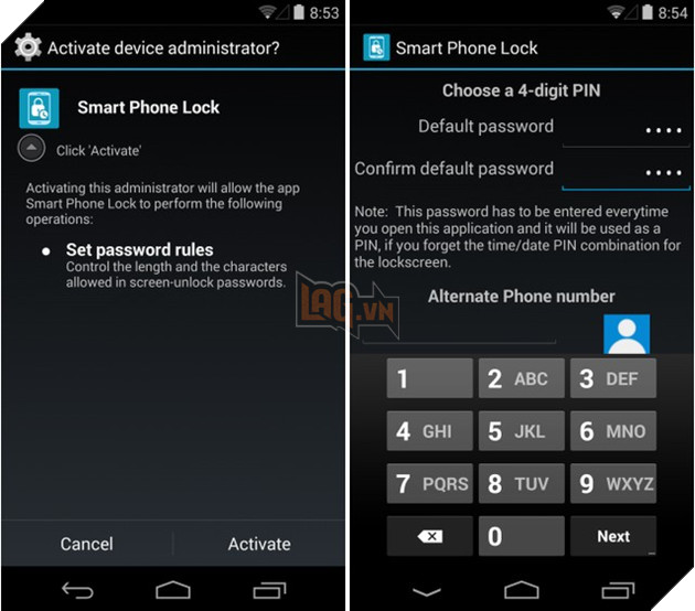 Smart Phone Lock: Thay đổi mật khẩu từng phút trên Android 2
