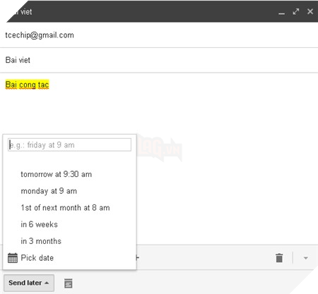 SndLatr: thiết lập lịch gửi thư tự động