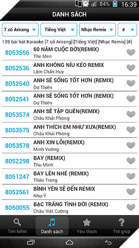 Tìm kiếm mã số bài hát karaoke dễ dàng trên Android 2