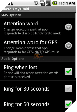 Tim Smartphone o bat cu noi dau voi ung dung Where’s My Droid 2 Tìm Smartphone ở bất cứ nơi đâu với ứng dụng Where’s My Droid 2