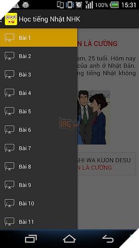 Ứng dụng Học Tiếng Nhật NHK thú vị do đài NHK WORLD