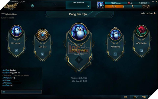 Tỉ lệ chính xác về khả năng người leo rank đơn gặp đội 5 người 3