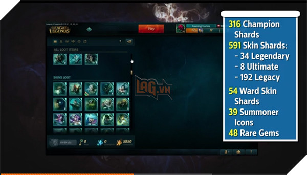 LMHT: Đập 1000 rương Hextech sẽ lời 5000 RP tiền trang phục? 2