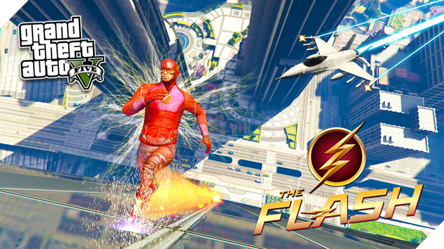 Siêu anh hùng Flash tàn phá thế giới GTA V