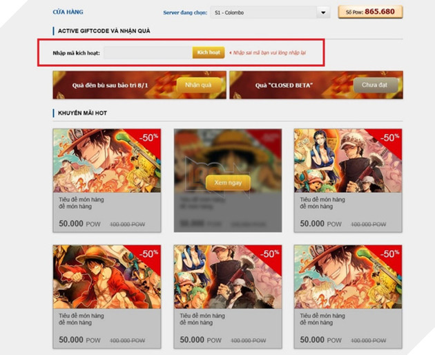 Tặng 1000 Gift Code Đại Hải Trình nhân dịp mở cửa ngày 12/1