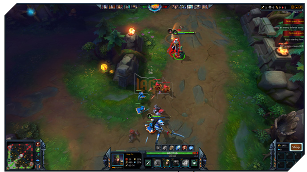 
Hình ảnh tướng và map rất giống Liên Minh Huyền Thoại.
