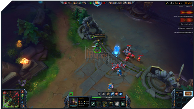 
CoS có hệ thống runes khá đặc biệt, Vị trí rune ở giữa mid chứ không phải ở đầu sông như DOTA 2.
