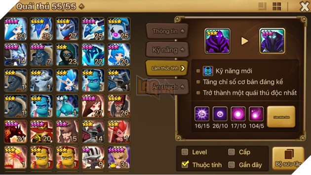 Thức tỉnh quái thú Summoners War