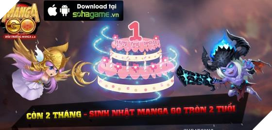 Manga GO ra mắt server đặc biệt mừng sinh nhật 1 tuổi, tặng Giftcode giá trị