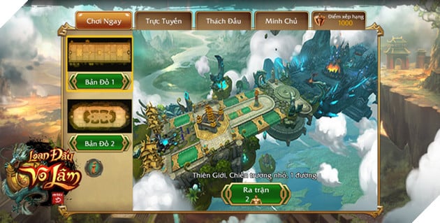 
Nhiều map để người chơi lựa chọn tham gia chế độ PvP Real Time
