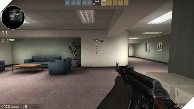 
Còn đây là cách bạn đưa crosshair để những viên đạn này tập trung theo ý muốn (bắt đầu ở chấm màu đỏ và đưa theo đường màu xám).
