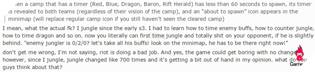 jungle Hơn 11000 anh em chung tay đòi Riot hủy bỏ thay đổi cho người đi rừng 2