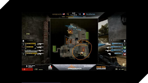 
coL tiến vào bombsite A hoàn toàn bỏ trống.
