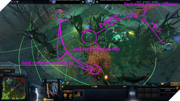 Mẹo DOTA 2: Những vị trí phá mắt hiệu quả bậc nhất