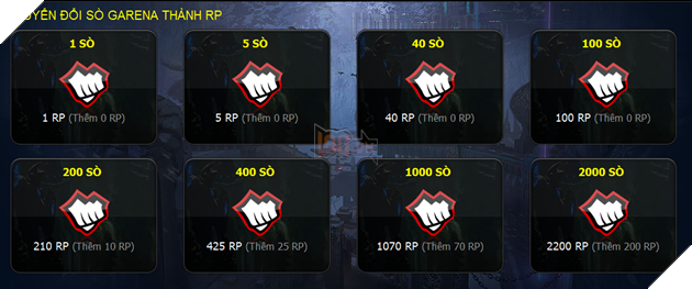 LMHT: Thay đổi tỷ lệ quy đổi Sò từ thẻ Điện thoại từ 12 giờ ngày 30/5  3