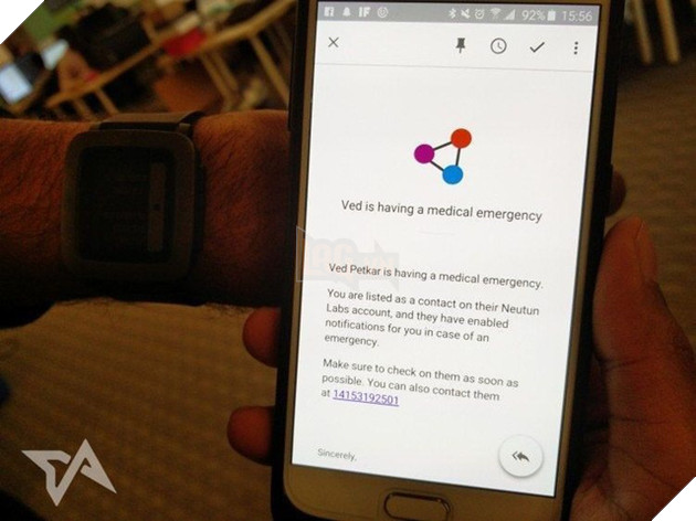 
Thử nghiệm của ứng dụng Neutun trên smartphone.
