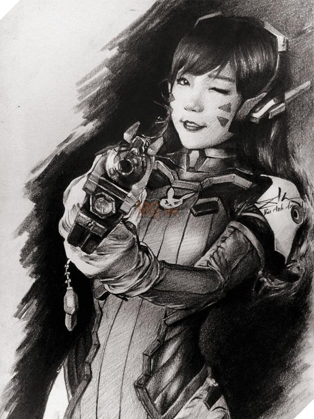 
Bức tranh vẽ tay về nữ nhân vật D.Va của Bùi Anh An
