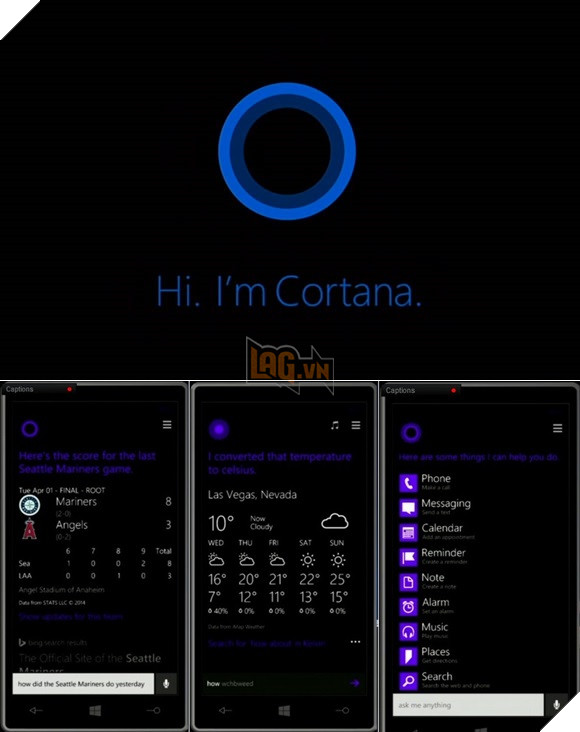 Cortana voice assistant