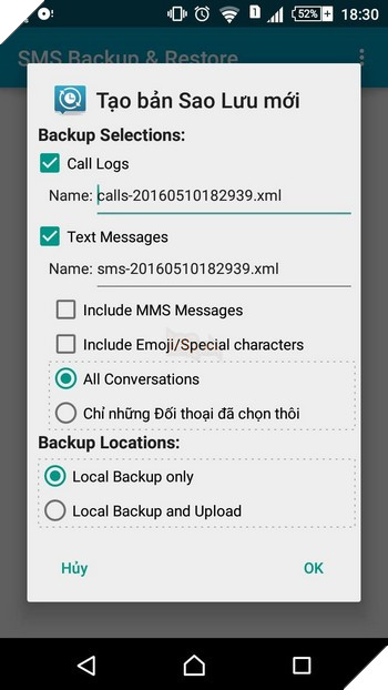 Sao lưu và phục hồi lịch sử cuộc gọi, toàn bộ tin nhắn trên smartphone 2