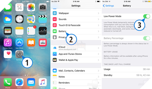 Cách kích hoạt Low Power Mode trên iOS 9 để tăng thời lượng sử dụng