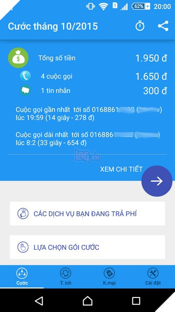 Ứng dụng hữu ích giúp dễ dàng quản lý cước phí di động trên smartphone 2