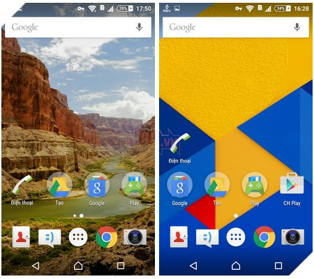 Giao diện Android M mới nhất trên smartphone