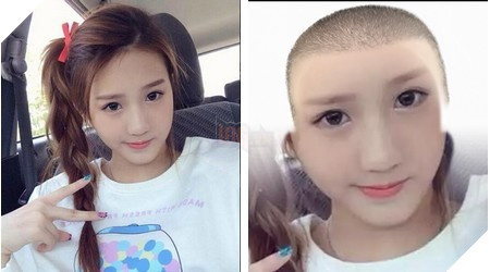 Hình ảnh gốc và hình ảnh sau khi đã “cạo trọc đầu” bằng NoHairSelfie