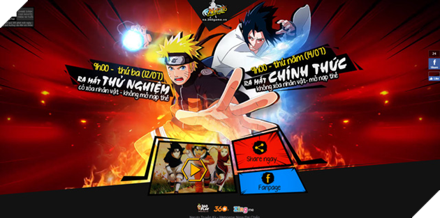 Naruto Truyền Kỳ bất ngờ đổ bộ làng game Việt