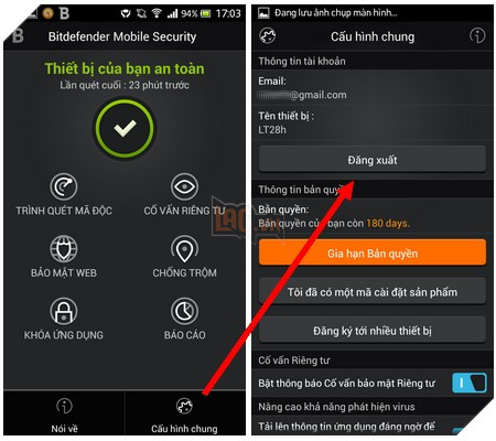 Hướng dẫn cách thức gỡ bỏ BitDefender Mobile Security & Antivirus ra khỏi thiết bị