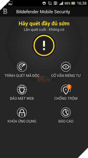 Dưới đây là những tính năng chính của ứng dụng BitDefender Mobile Security & Antivirus: