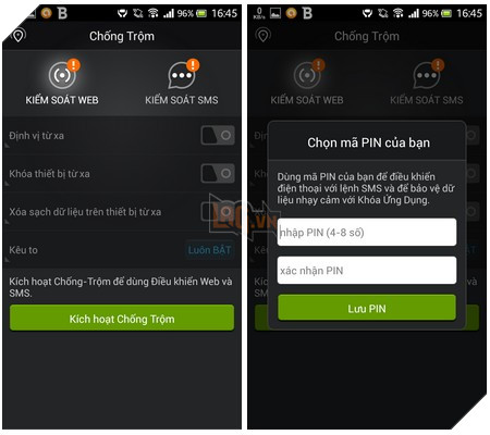 Dưới đây là những tính năng chính của ứng dụng BitDefender Mobile Security & Antivirus: