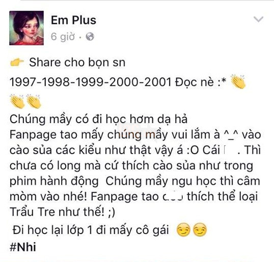 Chưa biết sợ, Em Plus gửi lời tuyên chiến với toàn bộ giới hacker Việt Nam