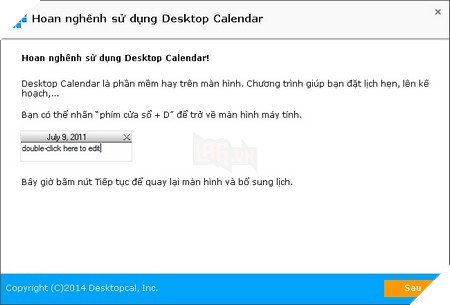DesktopCal - Tờ lịch đa dụng và hữu ích cần có trên Windows