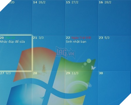 Ẩn DesktopCal khỏi màn hình desktop