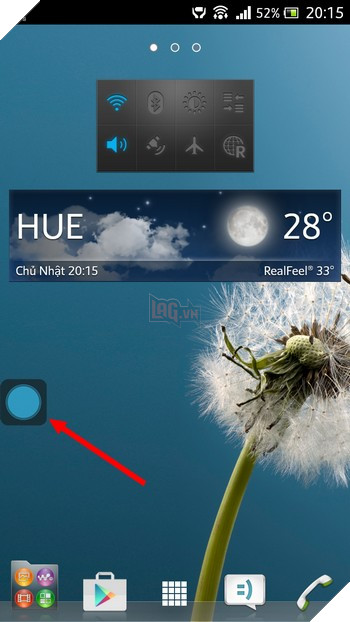 Biểu tượng của EasyTouch trên màn hình smartphone