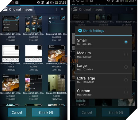 AVG Image Shrink & Share sẽ giúp thu nhỏ và tối ưu để giảm dung lượng file ảnh