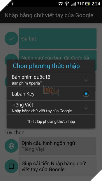 Như vậy, bạn đã hoàn tất các bước thiết lập của ứng dụng nhập bằng chữ viết tay của Google.