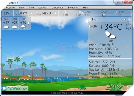 Và phông nền khi trời nắng vào ban ngày