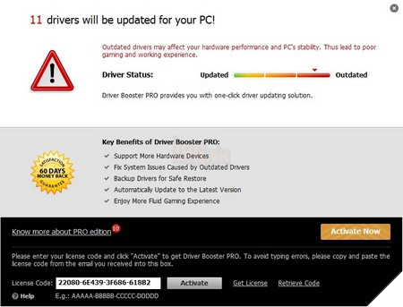 Bây giờ bạn đã có thể sử dụng Driver Booster với đầy đủ bản quyền và tính năng.