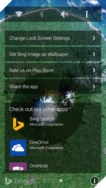 Dòng tin tức được hiển thị ngay trên màn hình khóa để người dùng có thể cập nhật tin tức mới nhất