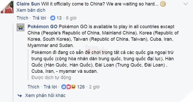 SỐC - Game thủ Trung Quốc sẽ nhìn người Việt Nam chơi Pokemon GO