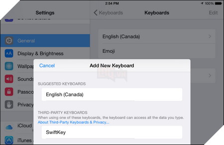 Dưới đây là một số bàn phím phổ biến được người dùng iOS ưa chuộng