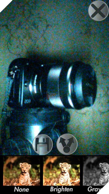 Chọn bộ lọc “Brighten” nếu muốn tăng thêm độ sáng cho hình ảnh chụp được