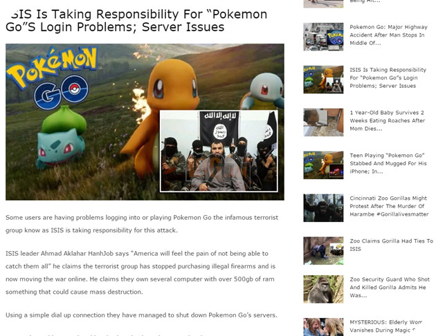 Pokemon GO tin lá cải