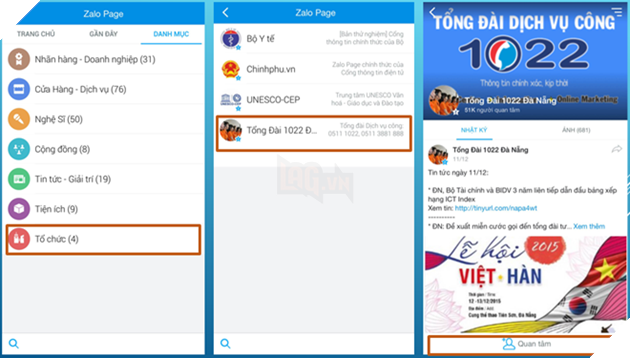 Da Nang trien khai tra cuu dich vu cong tren Zalo hinh anh 1