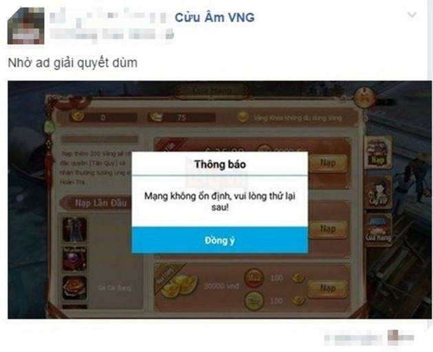 Bom tấn Cửu Âm VNG gặp nhiều lỗi nghiêm trọng, game thủ phẫn nộ kêu than