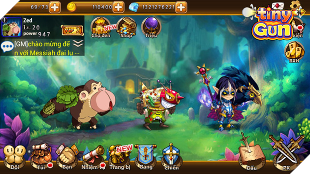 
Trong Tiny Gun, người chơi có thể lựa chọn tối đa 3 tướng trong đội hình để ra trận
