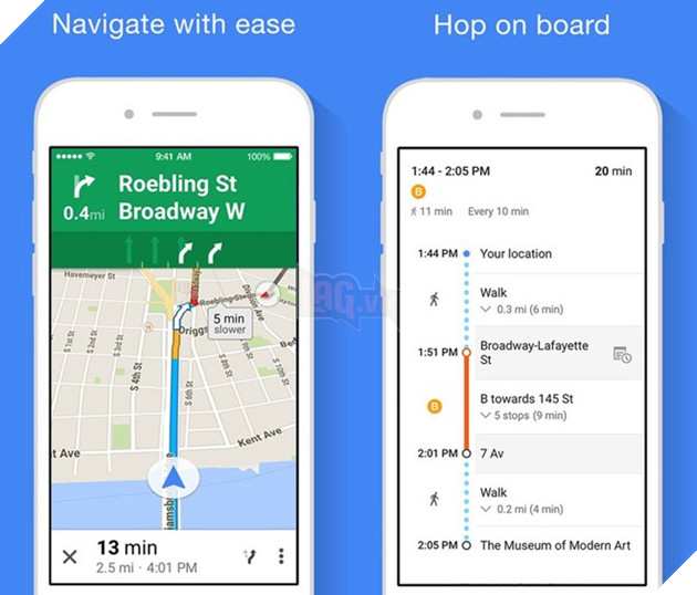 4. Google Maps: Apple đã loại bỏ Google Maps ra khỏi các thiết bị của hãng từ iOS 6 và thay thế bằng ứng dụng Apple Map. Tuy nhiên, Apple Map gặp khá nhiều phàn nàn từ phía người sử dụng mặc dù được hãng cập nhật dữ liệu và các tính năng mới. Google Maps vẫn là cách tốt nhất để bạn xem chỉ dẫn bản đồ trên iPhone với hệ thống dữ liệu chính xác, phong phú và nhiều tính năng thông minh.