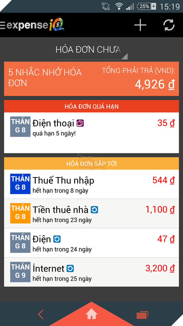 Expense IQ, ung dung quan ly tai chinh tren smartphone hinh anh 1